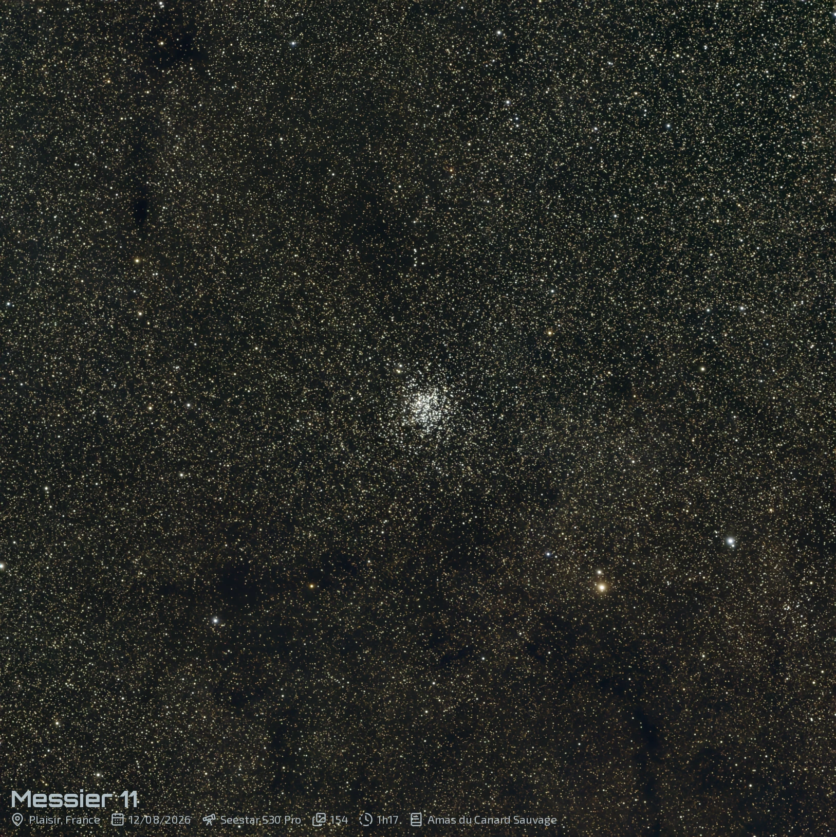 Messier 11 - L'Amas du Canard Sauvage