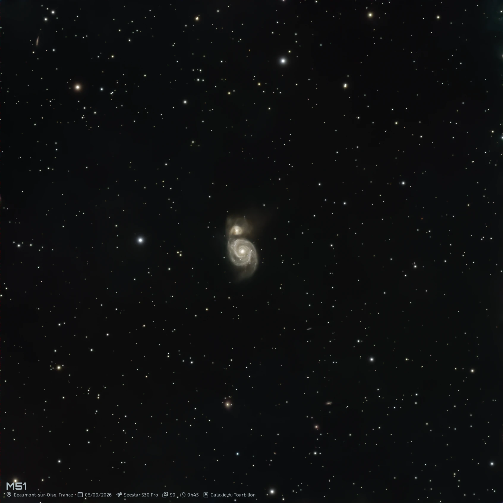 M51: La Galaxie du Tourbillon