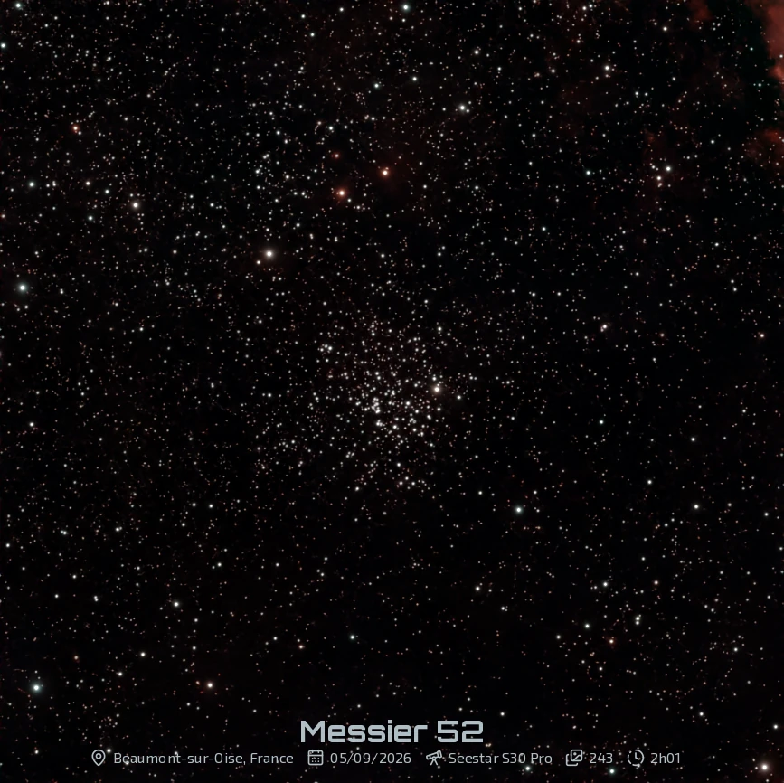 Messier 52 - L'Amas Sel et Poivre