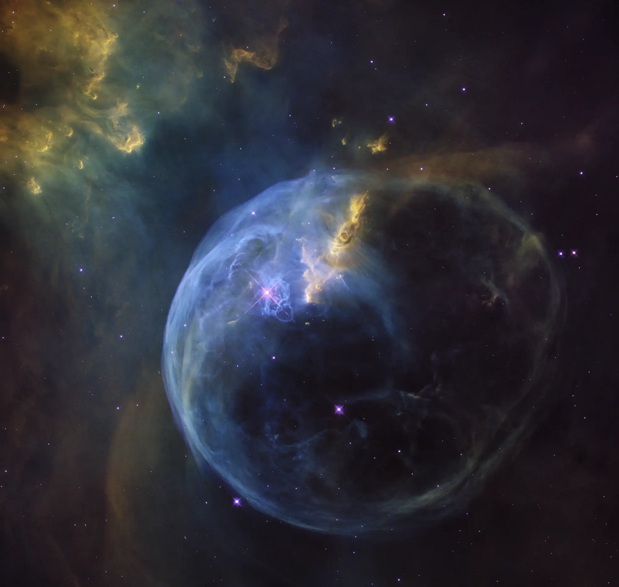 La nébuleuse de la Bulle vue par le télescope spatial Hubble