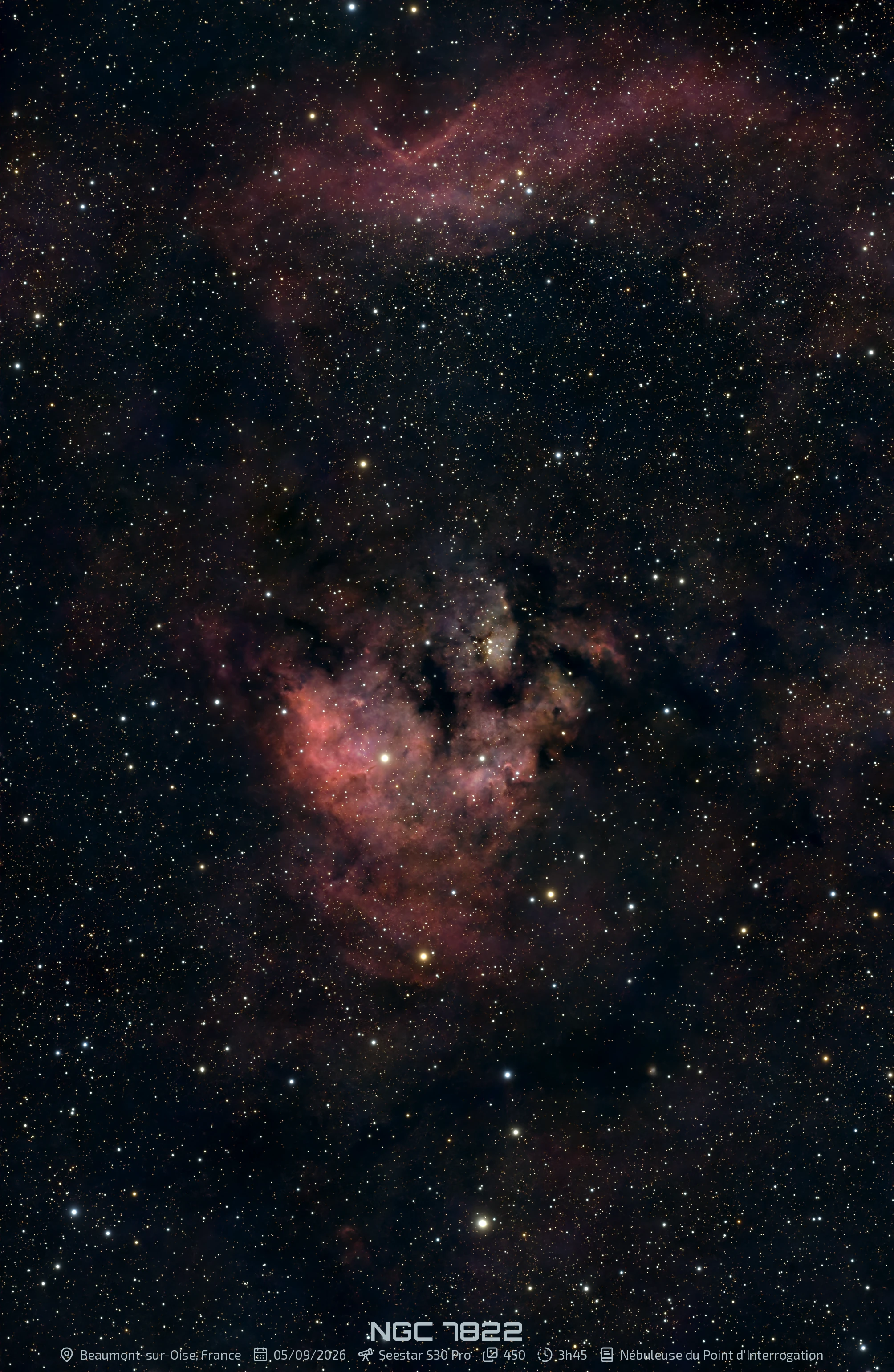 NGC 7822 - Nébuleuse du Point d'Interrogation